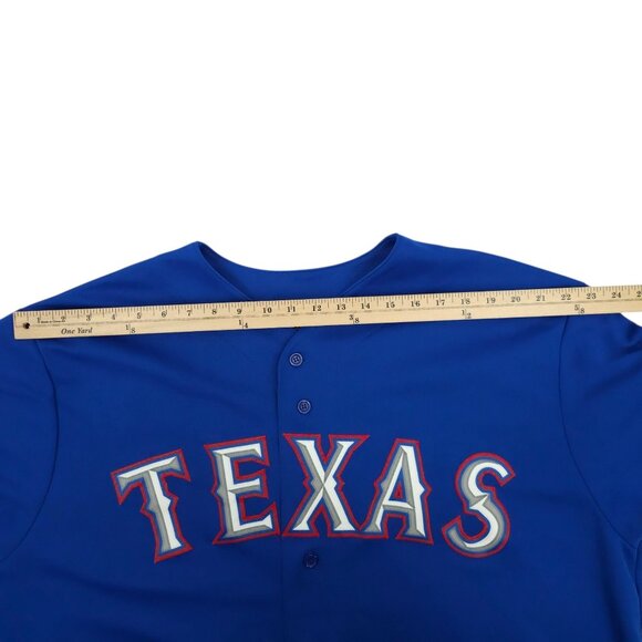 Majestic Texas Rangers 2010 MLB World Series Jersey Size XL #5 Ian Kinsler - Picture 6 of 16